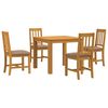 vidaXL Conjunto de sala de jantar 5 unid. Cinzento