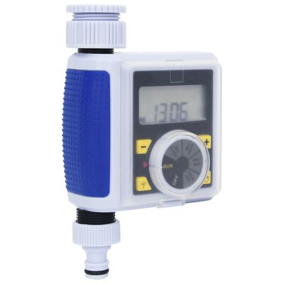 vidaXL Temporizador água digital c/ saída única e sensor de humidade