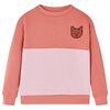 Sweatshirt para crian&ccedil;a bloco de cor rosa 140
