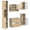 vidaXL Conjunto de M&oacute;veis para Banheiro 5 pcs Carvalho Sonoma