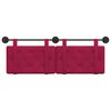 vidaXL Cabeceira Suspensa Vinho Vermelho 130 x 55 x 5 cm Veludo