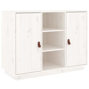 vidaXL Aparador 100x40x75 cm madeira de pinho maci&ccedil;a branco
