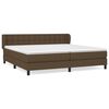vidaXL Cama com molas/colch&atilde;o 200x200 cm tecido castanho-escuro