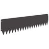 vidaXL Acabamento para Gramado 10 pcs 103 x 25 cm A&ccedil;o Preto