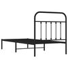 vidaXL Estrutura de cama com cabeceira 80x200 cm metal preto
