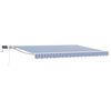vidaXL Estrutura de Toldo Manual com LEDs Azul e Branco 5 &times; 3,5 m