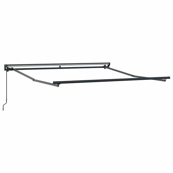 vidaXL Toldo Retr&aacute;til Azul e Laranja 300 x 250 cm Poli&eacute;ster e Metal