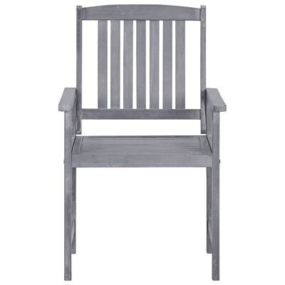 vidaXL Cadeiras de jardim 4 pcs madeira de acácia maciça cinzento