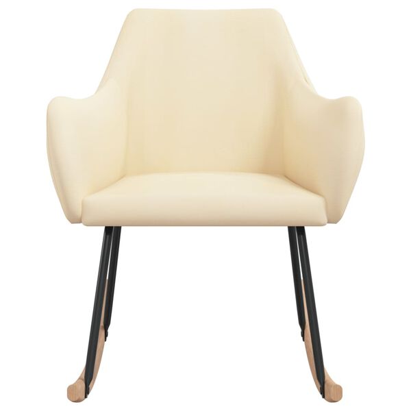 vidaXL Cadeira de baloi&ccedil;o tecido cor creme
