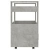 vidaXL Carrinho de cozinha 60x45x80 cm derivados madeira cinza cimento
