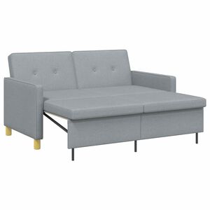 vidaXL Sof&aacute;-cama retr&aacute;til Cinzento-claro 154 x 94,5 x 80,5 cm