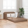 vidaXL Sof&aacute;-Cama 110cm Cappuccino Couro Artificial