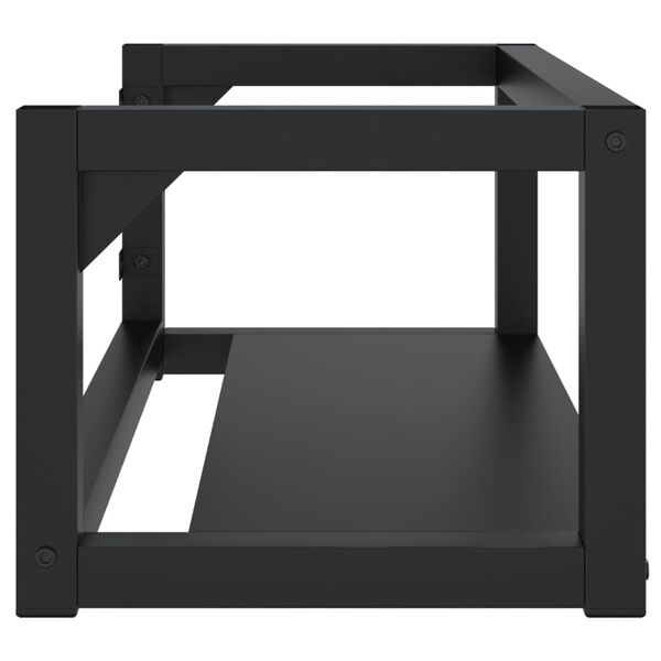 vidaXL Estrutura de parede p/ lavatório ferro 79x38x31 cm preto