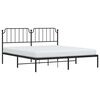 vidaXL Estrutura de cama com cabeceira 183x213 cm metal preto