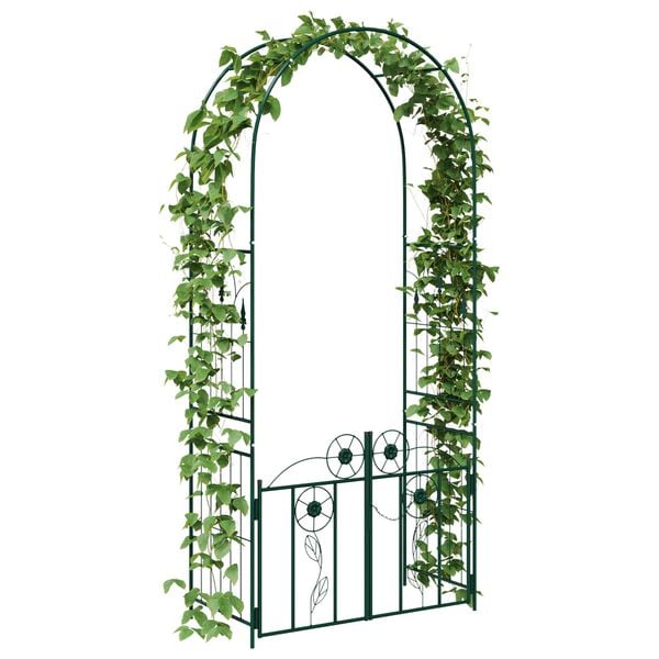 vidaXL Arco de Jardim com bloqueio Verde 102 x 50 x 218 cm