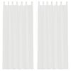 vidaXL Cortinas de voile com la&ccedil;os 2 pcs branco 140x225 cm