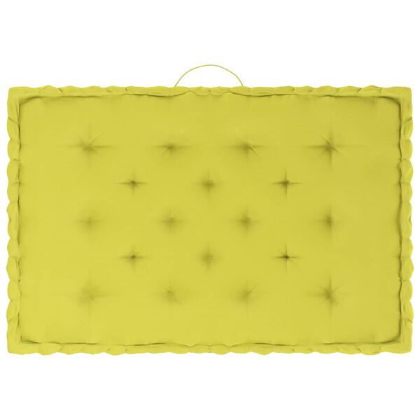 vidaXL Almofad&otilde;es para sof&aacute; de paletes 4 pcs algod&atilde;o verde ma&ccedil;&atilde;