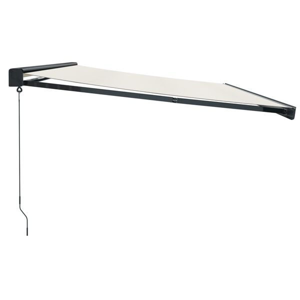 vidaXL Toldo retr&aacute;til 5x3 m tecido e alum&iacute;nio cor creme