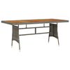 vidaXL Mesa de jardim 160x70x72 cm vime PE e ac&aacute;cia maci&ccedil;a cinzento