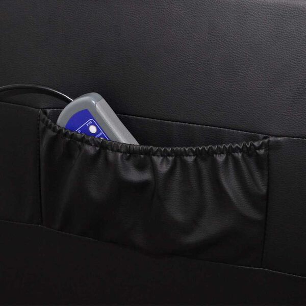 vidaXL Cadeira de massagens couro artificial preto