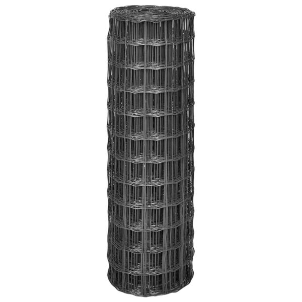 vidaXL Cerca 25x1,2 m a&ccedil;o cinzento