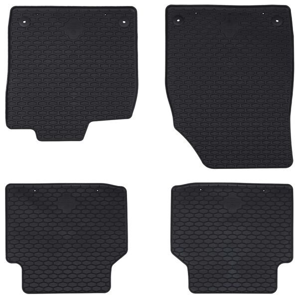 vidaXL Tapete de carro 4 pcs Preto Borracha