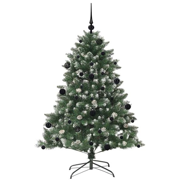 vidaXL &Aacute;rvore de Natal Artificial Verde 150 cm PVC, Pl&aacute;stico e A&ccedil;o