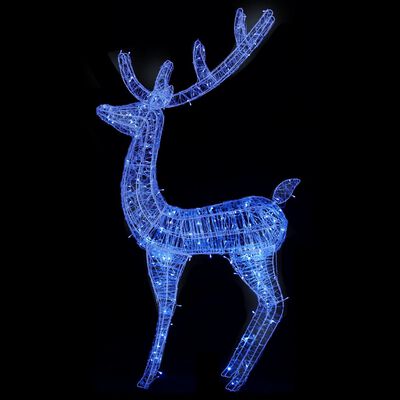 vidaXL Rena de Natal XXL 250 luzes LED azuis 180 cm acrílico