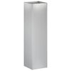vidaXL Vaso de Jardim Prateado 20 x 20 x 75 cm A&ccedil;o Galvanizado