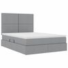 vidaXL Cama com arruma&ccedil;&atilde;o e colch&atilde;o Cinzento-claro 140 x 190 cm