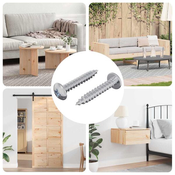 vidaXL Prego Autoperfurante 2 pcs Revestido de zinco 4 x 25 mm A&ccedil;o