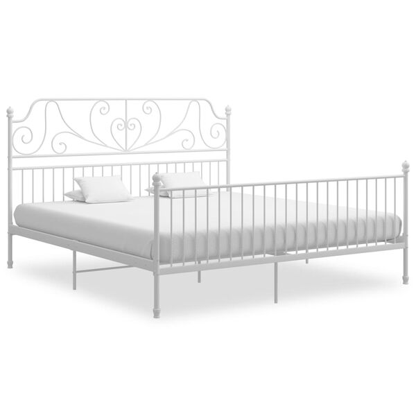 vidaXL Estrutura de cama metal 200x200 cm branco