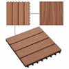 vidaXL Telha de Deck Design 3D 11 pcs Marrom Claro 30 x 30 cm WPC