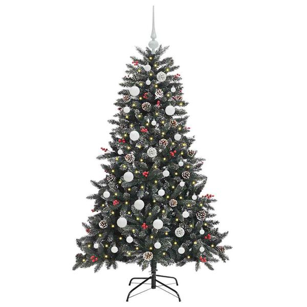 vidaXL &Aacute;rvore de Natal Artificial Verde 120 cm PVC, Pl&aacute;stico e A&ccedil;o