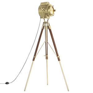 vidaXL Candeeiro de ch&atilde;o trip&eacute; 193 cm madeira mangueira maci&ccedil;a