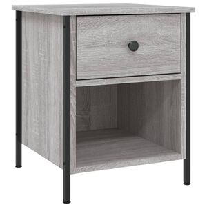 vidaXL Mesa cabeceira 40x42x50 cm derivados de madeira cinzento sonoma