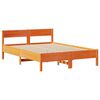 vidaXL Cama sem colch&atilde;o 160x200 cm madeira pinho maci&ccedil;o castanho-mel