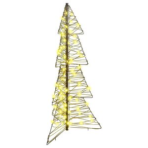 vidaXL &Aacute;rvore de Natal 100 LED Branco quente 120 cm Vime