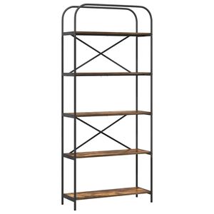 vidaXL Estante Carvalho Defumado 80 x 30 x 183 cm Madeira processada