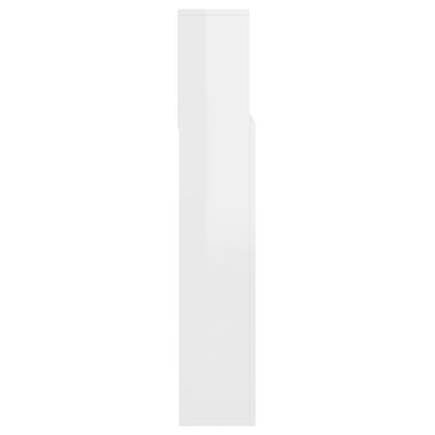 vidaXL Armário de cabeceira 140x19x103,5 cm branco brilhante