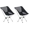 vidaXL Cadeiras campismo dobr&aacute;veis c/ saco 2 pcs 54x50x65 cm alum&iacute;nio