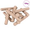 vidaXL Dowels de madeira 24000 pcs Castanho Madeira maci&ccedil;a