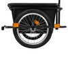 vidaXL Reboque para bicicleta preto 50 L