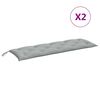 vidaXL Almofad&otilde;es banco jardim 2pcs 120x50x7cm mesclado tecido