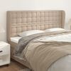 vidaXL Cabeceira cama c/ abas couro artif. 163x23x118/128cm cappuccino