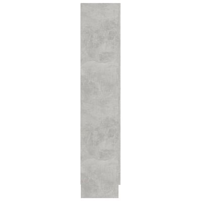 vidaXL Armário vitrine 82,5x30,5x150 cm contraplacado cinzento cimento