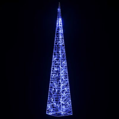 vidaXL Cone de iluminação decorativo c/ LEDs azuis acrílico 90 cm