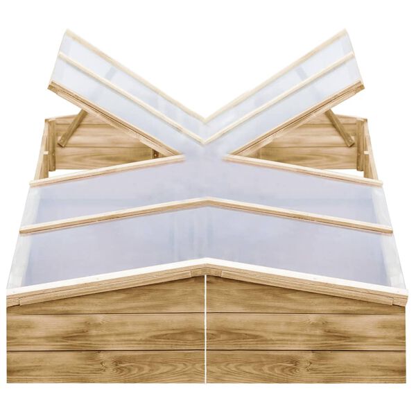 vidaXL Estufas 2 pcs 200x50x35 cm madeira de pinho impregnada