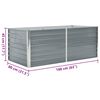 vidaXL Canteiro de jardim elevado 160x80x45cm a&ccedil;o galvanizado cinzento