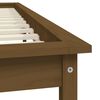 vidaXL Estrutura de cama de casal 135x190 cm pinho maci&ccedil;o castanho mel